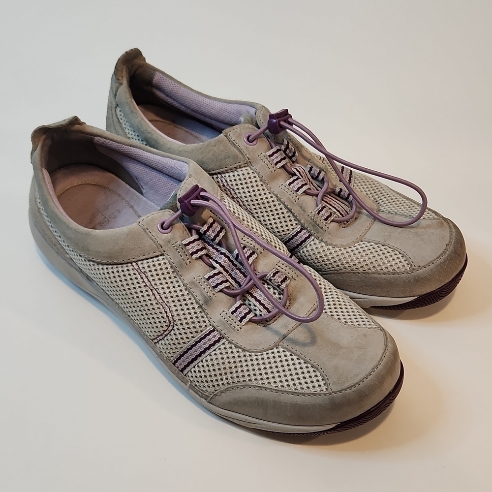 Dansko HELEN Gray & Purple Suede Sneakers Women's Shoes Size US 9.5 - 10 Euro 40